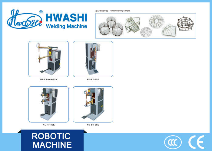 Hwashi Foot Pedal Spot Welding Machine 380V 35KW Easy Operating For Basket