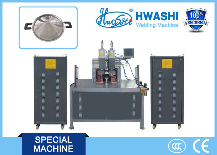 Hwashi CCC/ CE Qualified Horizontal Type Stainless Steel Pot Ear Welding Machine with one year warranty