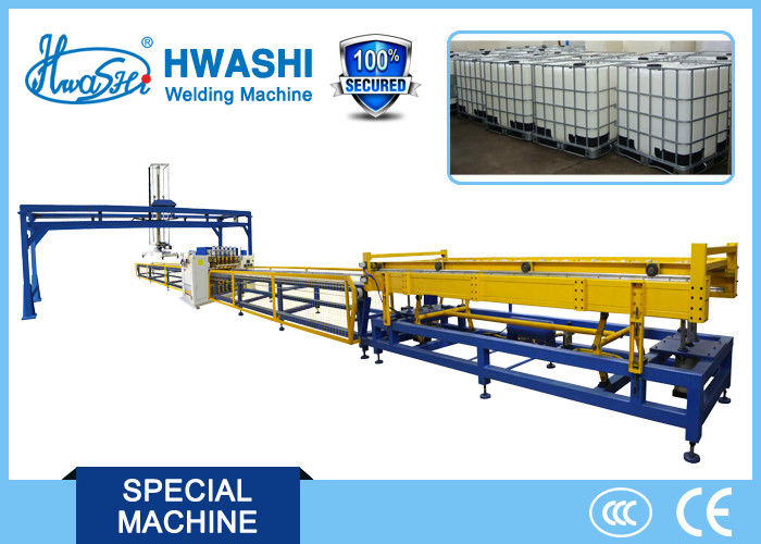 IBC Tubular Mesh Welding Machine With Automatic Feeder And Unloading System