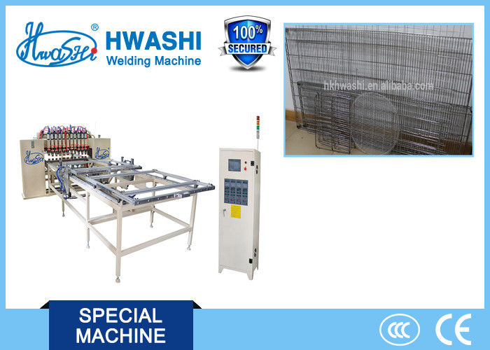 Hwashi Kitchen Wire Basket Welding Machine, Automatic Welded Wire Mesh Welding Machine
