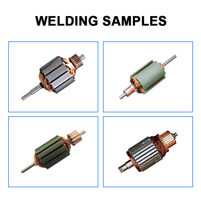 HWASHI Automatic Efficient Armature Commutator Motor Terminal Copper Wire Multi-Spot Welding Machine