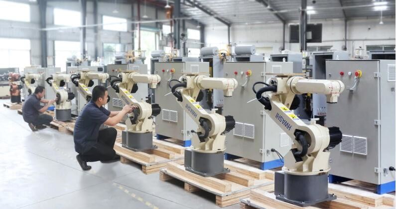 Storage Wire Shelf Corner Robotic Welding Machine , Industrial Welding Robot Arm 6 Axis