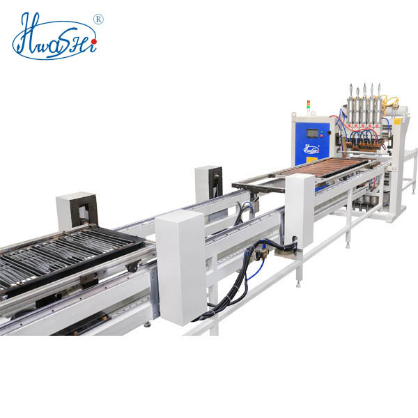Hwashi Automatic Multi Point Refrigerating Condenser Wire Mesh Spot Welding Machine Low Carbon Steel Wire Mesh Welding