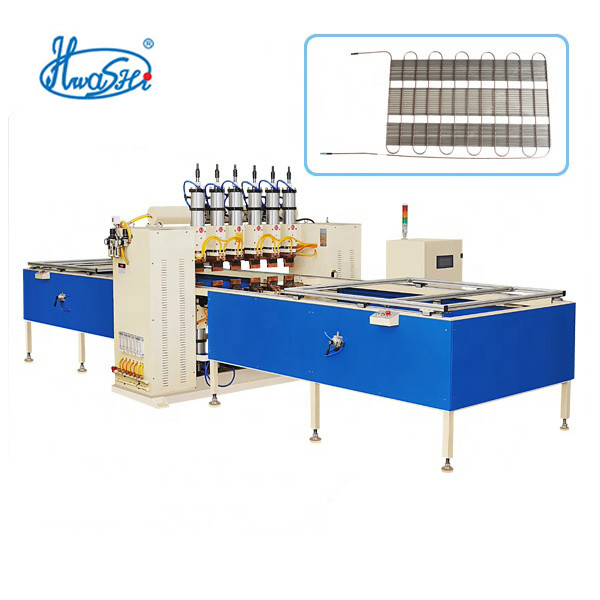 Hwashi Automatic Multi Point Refrigerating Condenser Wire Mesh Spot Welding Machine Low Carbon Steel Wire Mesh Welding