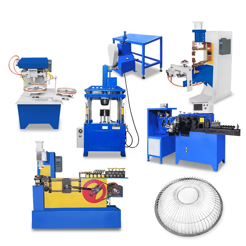 Hwashi Automatic Fan Guard Making Machine,Spiral Fan Guard Making Machine,Air Fan Mesh Welding Machinery Set Plant
