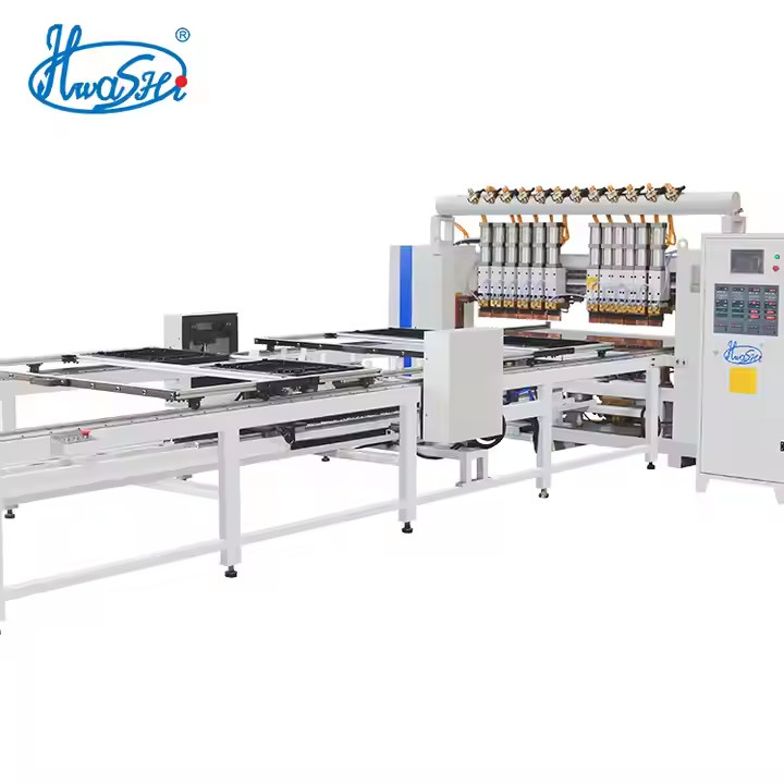 HWASHI Automatic Wire Mesh Panel Cage Welding Making Machine Line For Welded Wire Mesh