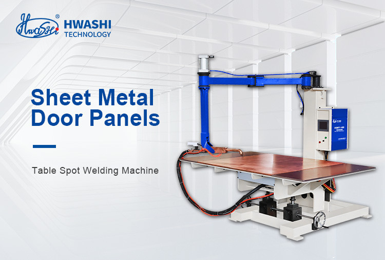 HWASHI Flexible Crank Arm Metal Sheet Door Panel C Type Crank Arm Table Spot Welding Machine Sheet Metal Spot Welder