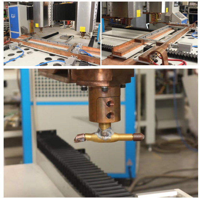 Hwashi CNC Seven Axis Double Heads Auotmaitc Spot Welding Machine for Door Tube Frame