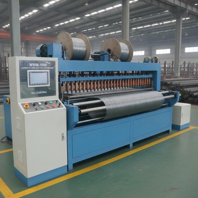 WWM-1000 Automatic Wire Mesh Welding Machine 1000mm Mesh Width 2-4mm Wire Diameter High Speed PLC Control