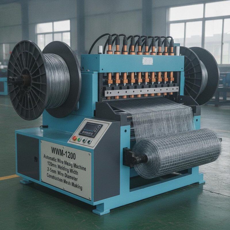 WWM-1200 Automatic Wire Mesh Welding Machine 1200mm Welding Width 2-5mm Wire Diameter Construction Mesh Making