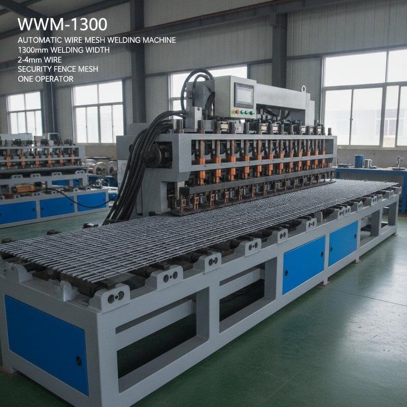 WWM-1300 Automatic Wire Mesh Welding Machine 1300mm Welding Width 2-4mm Wire Security Fence Mesh One Operator