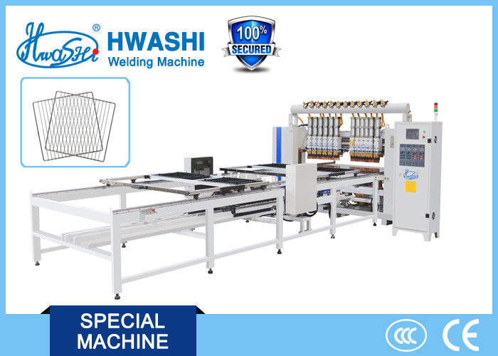 HWASHI WL-SQ-MF100K Automatic Multi-point Refrigerator Shelf / Wire Mesh Welding Machine