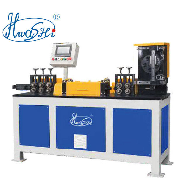 Automatic pipe straightening and cutting machine for copper steel