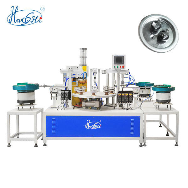 Rotary Table CNC Welding Machine For Motor Run Capacitor Cover Plate