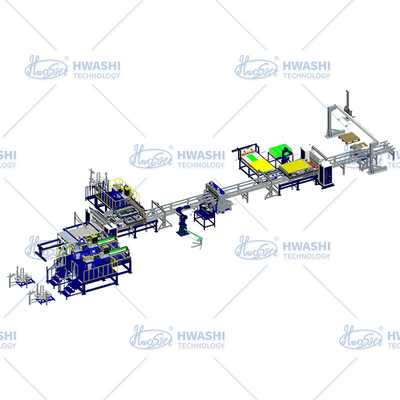 Hwashi Automatic Wire Machine Wire Mesh Deck Shelving Automatic Production Line