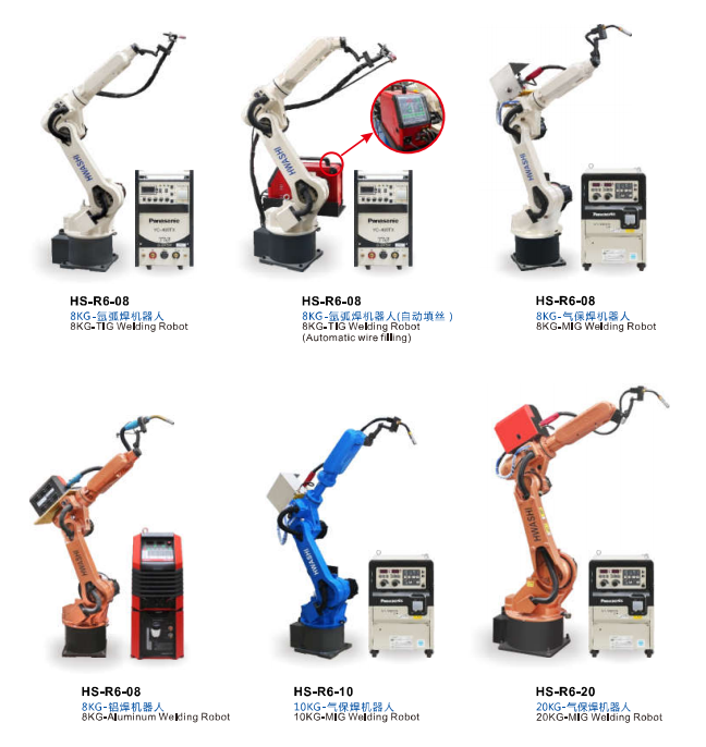 HWASHI 6 AXIS TIG / MIG Welder Industrial Welding Robots , Arc Welding Robotic Arm