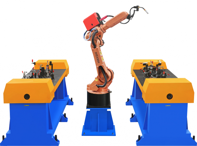 6 Axis Bicycle Frame MIG Welding Robot with Automatic Rotating Positioner