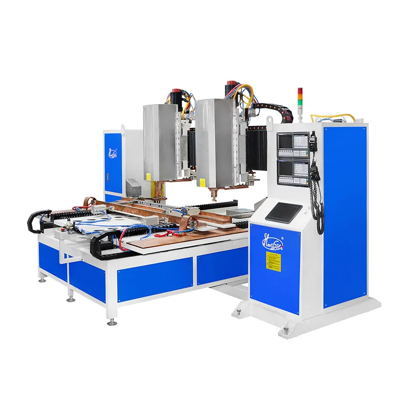 Hwashi CNC Seven Axis Double Heads Auotmaitc Spot Welding Machine for Door Tube Frame 0