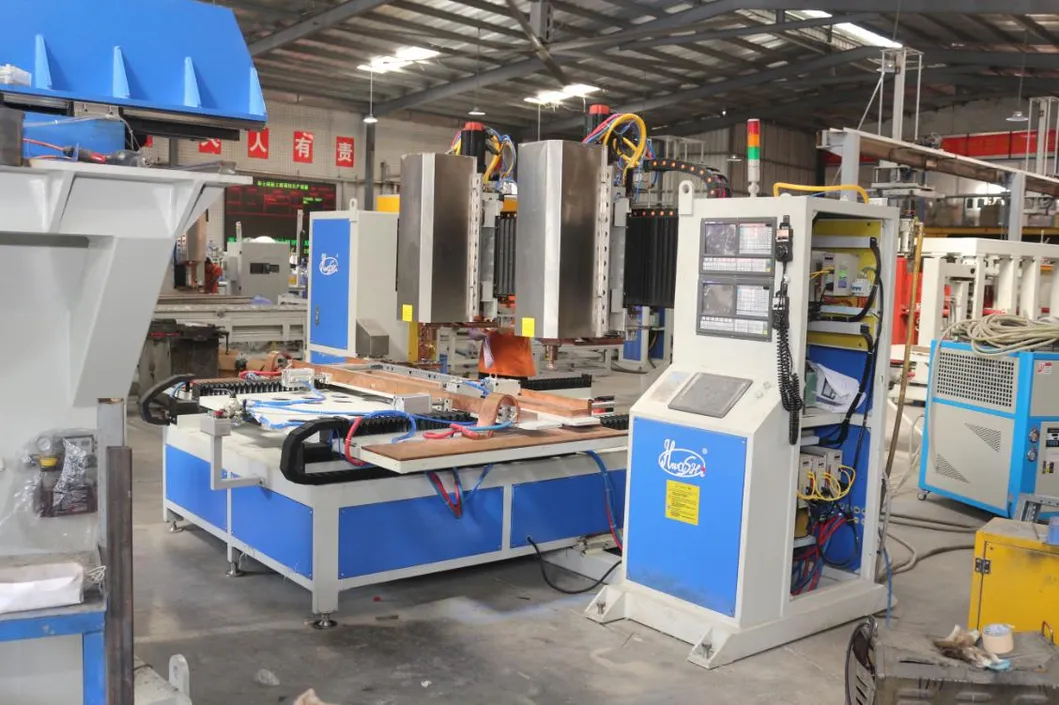 Hwashi CNC Seven 7axis Double Heads Sheet Metal Spot Weldinq Machine, Automatic Sheet Metalwelder for Squatrack
